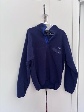 Patagonia Deep Blue Sherpa Snap Pullover